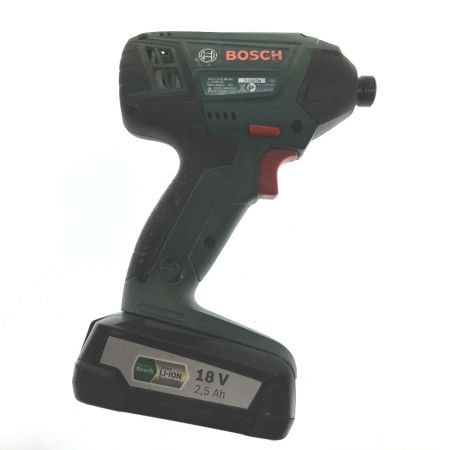  BOSCH ボッシュ 充電式 インパクトドライバ PDR18LI グリーン 18v (ケース・バッテリー2個・充電器付)