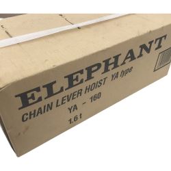 △△ ZOJIRUSHI CORPORATION 象印 ELEPHANT　チェーンレバーホイスト 1.6t　レバーブロック YA-160 Bランク