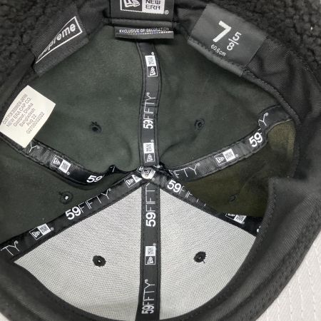  Supreme シュプリーム 22AW×NEW ERA Leather Earflap Box Logo レザーイヤーボックスロゴキャップ 帽子  ブラック