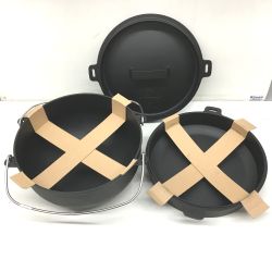 △△ snowpeak スノーピーク 和鉄ダッチオーブン CS-530 3点セット レシピ欠品 Sランク