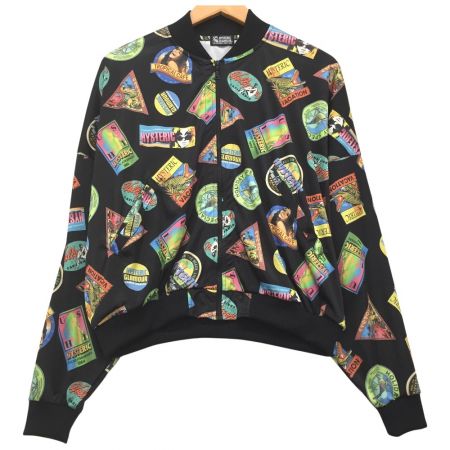  Hysteric Glamour ヒステリックグラマー ナイロンジャケット  ロゴ 総柄 SIZE Free ブルゾン 01172CJ01 ブラック