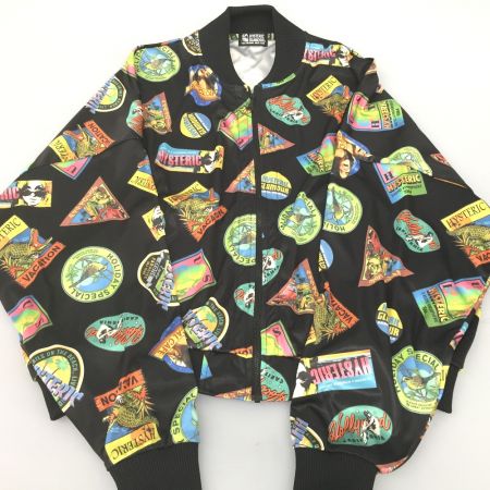  Hysteric Glamour ヒステリックグラマー ナイロンジャケット  ロゴ 総柄 SIZE Free ブルゾン 01172CJ01 ブラック