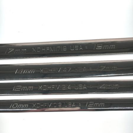  Snap-on スナップオン ロングストレートメガネレンチ　4本セット XDHFM1012 XDHFM1214 XDHFM1417 XDHFM1719