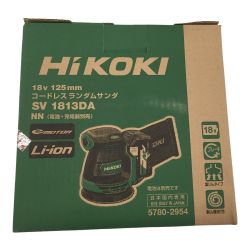 △△ HiKOKI ハイコーキ コードレスランダムサンダ 18V 125mm 本体のみ  SV 1813DA グリーン Aランク