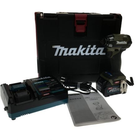  MAKITA マキタ 40v 充電式インパクトドライバ　（充電器　バッテリー×1） TD002G カーキ