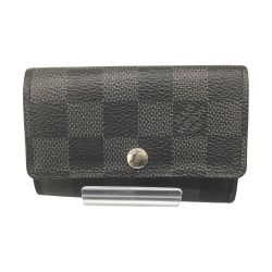 △△ LOUIS VUITTON ルイヴィトン  ダミエグラフィット ミュルティクレ6 キーケース N62662 ブラック Bランク