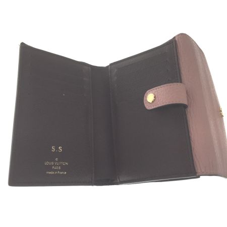  LOUIS VUITTON ルイヴィトン  ダミエ ポルトフォイユ ノルマンディ ローズバレリーヌ  N60043 ブラウン×ピンク