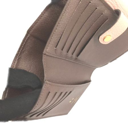  LOUIS VUITTON ルイヴィトン  ダミエ ポルトフォイユ ノルマンディ ローズバレリーヌ  N60043 ブラウン×ピンク