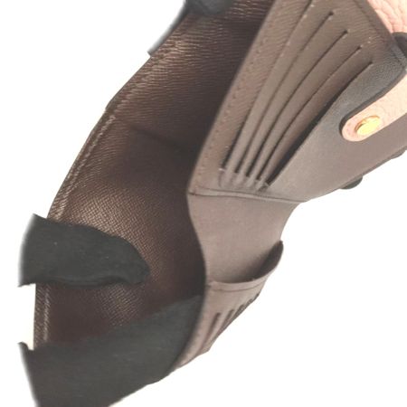  LOUIS VUITTON ルイヴィトン  ダミエ ポルトフォイユ ノルマンディ ローズバレリーヌ  N60043 ブラウン×ピンク