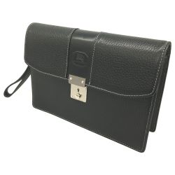 △△ BURBERRY バーバリー セカンドバッグ シボ革 ノバチェック シャドーホース　自立 Bランク