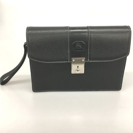  BURBERRY バーバリー セカンドバッグ シボ革 ノバチェック シャドーホース　自立