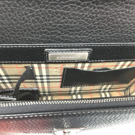  BURBERRY バーバリー セカンドバッグ シボ革 ノバチェック シャドーホース　自立