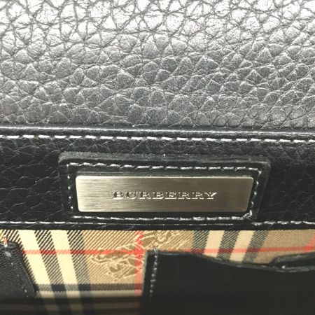  BURBERRY バーバリー セカンドバッグ シボ革 ノバチェック シャドーホース　自立