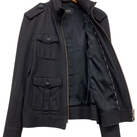 BURBERRY BLACK LABEL バーバリーブラックレーベル コットンジャケット ホースロゴボタン ノバチェックライン M BMP08-307-08 ブラック