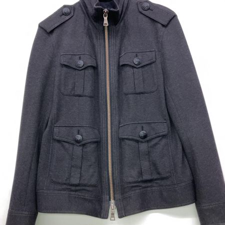  BURBERRY BLACK LABEL バーバリーブラックレーベル コットンジャケット ホースロゴボタン ノバチェックライン M BMP08-307-08 ブラック