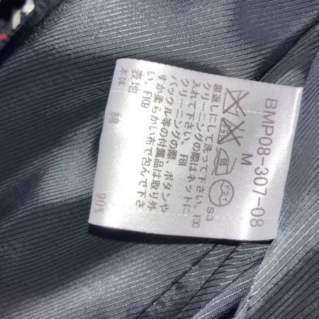  BURBERRY BLACK LABEL バーバリーブラックレーベル コットンジャケット ホースロゴボタン ノバチェックライン M BMP08-307-08 ブラック