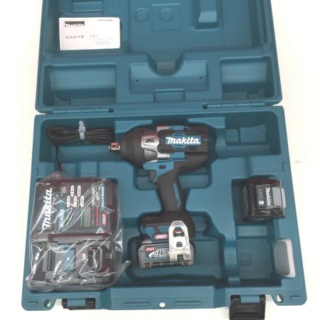  MAKITA マキタ 40Ｖ　充電式インパクトレンチ　(充電器・バッテリー×2　ケース付き) TW001GRDX ブルー