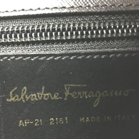  Salvatore Ferragamo サルヴァトーレフェラガモ 2WAYショルダーバッグ ガンチーニ  レザー AF-21 ブラック