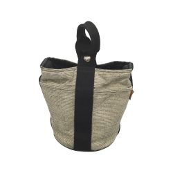 △△ HERMES エルメス  ハンドバッグ　サクソーPM グレー×ブラック Bランク