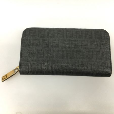  FENDI フェンディ ズッキーニ ラウンドファスナー 長財布 PVC 8M0024 YG1.129-2513 ブラック