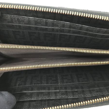  FENDI フェンディ ズッキーニ ラウンドファスナー 長財布 PVC 8M0024 YG1.129-2513 ブラック