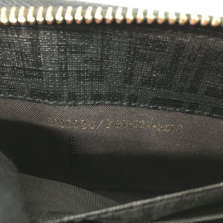  FENDI フェンディ ズッキーニ ラウンドファスナー 長財布 PVC 8M0024 YG1.129-2513 ブラック