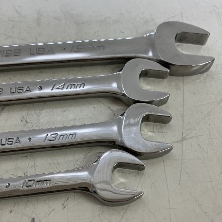 ЗЗ Snap-on スナップオン オープンエンドスタンダードレンチ 4本セット V0M810B 1113B 1214B 1719B