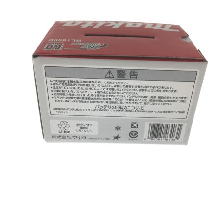  MAKITA マキタ   18v 6.0Ah リチウムイオンバッテリ  純正バッテリ  BL1860B