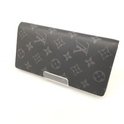 △△ LOUIS VUITTON ルイヴィトン 2つ折り財布 モノグラム エクリプス ポルトフォイユ ブラザ イニシャル入 M61697 ブラック Aランク