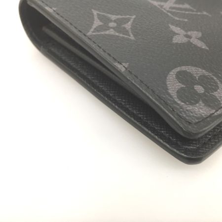  LOUIS VUITTON ルイヴィトン 2つ折り財布 モノグラム エクリプス ポルトフォイユ ブラザ イニシャル入 M61697 ブラック