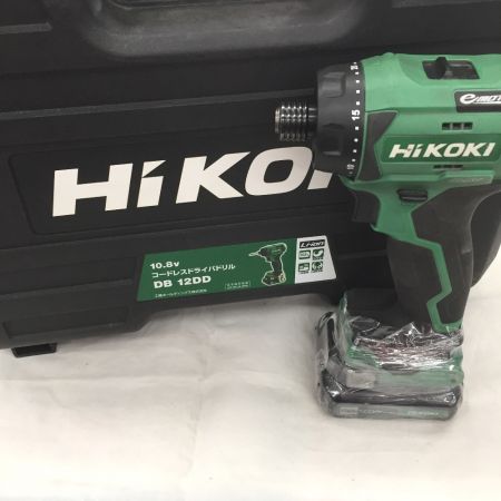  HiKOKI ハイコーキ 10.8Vコードレスドライバドリル　バッテリー×3個　充電器セット DB12DD グリーン