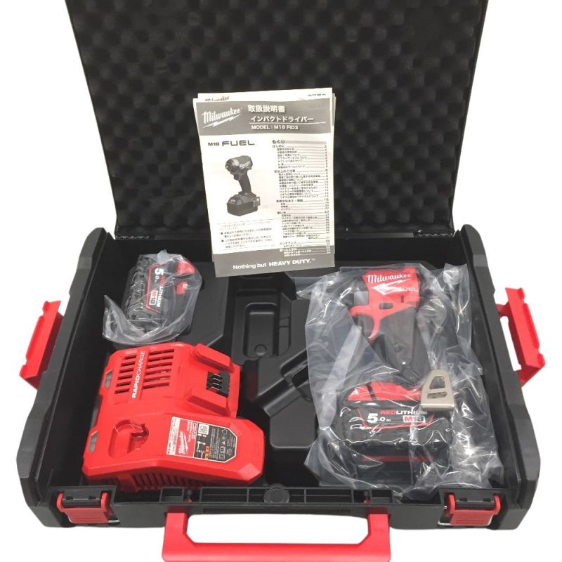 中古】 Milwaukee M18 FUEL™ インパクトドライバー 5.0AH x 2キット 