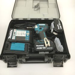 △△ MAKITA マキタ  充電式 インパクトドライバ 18v(充電器 ・充電池2個・ケース付きコードレス）　バッテリー充電回数1回 TD173DRGX Aランク