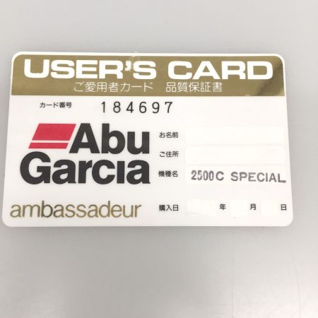  Abu Garcia アブガルシア アブ　アンバサダー ambassadeur 2500C special ブラック