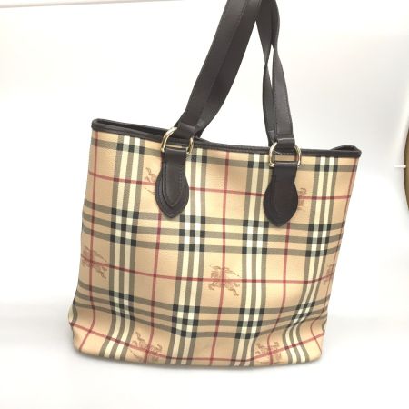  BURBERRY バーバリー トートバッグ ノバチェック シャドーホース TTIVGRO58OA ベージュ