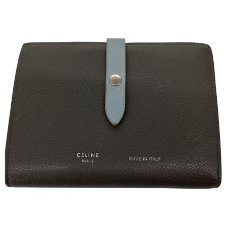  CELINE セリーヌ ラージストラップ マルチファンクション ウォレット F-PG-1198 グレー