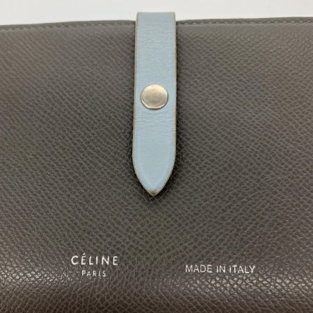  CELINE セリーヌ ラージストラップ マルチファンクション ウォレット F-PG-1198 グレー