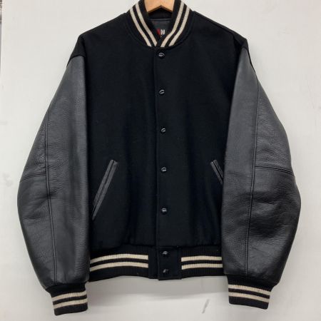  VAN ヴァン スタジャン レザー×ウール LL ヴィンテージ JW-10502 ブラック