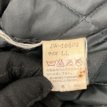  VAN ヴァン スタジャン レザー×ウール LL ヴィンテージ JW-10502 ブラック