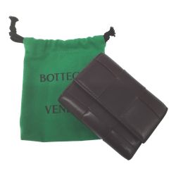 △△ BOTTEGA VENETA ボッテガヴェネタ 3つ折り財布 マキシイントレチャート  ブラウン Aランク