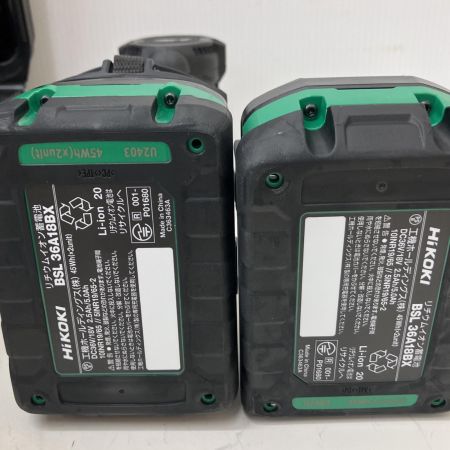  HiKOKI ハイコーキ 36V コードレスインパクトドライバ　充電器・充電池2個・ケース付 WH36DC2XPSZ グリーン