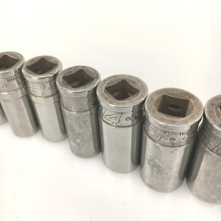  Snap-on スナップオン 3/8 6角セミディープソケット 12個セット FSMS8~FSMS19