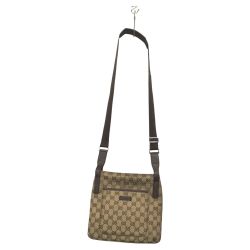 △△ GUCCI グッチ ショルダーバッグ   GGキャンバス　べたつき、スレ有 122793 ベージュ Cランク