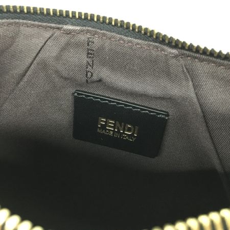  FENDI フェンディ ズッカ柄 PVC アクセサリーポーチ 8BR594-FBS ブラック