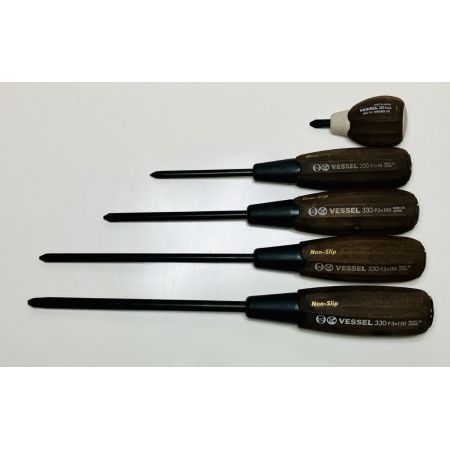 ЗЗ VESSEL ベッセル ドライバーセット 10本セット ケース付 WOOD-COMPO ブラウン×ブラック