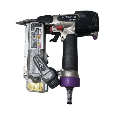 €€ HITACHI 日立 45mmピン釘打機(本体のみ) NP45M ブラック×パープル