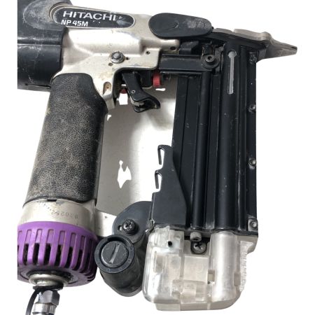 €€ HITACHI 日立 45mmピン釘打機(本体のみ) NP45M ブラック×パープル