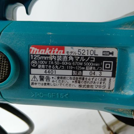 MAKITA マキタ 丸ノコ 5210L ブルー 本体のみ コード式 125mm 100v