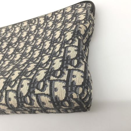  Christian Dior クリスチャンディオール セカンドバッグ トロッターライン  内ポケット仕切り破損 クラッチバッグ ネイビー