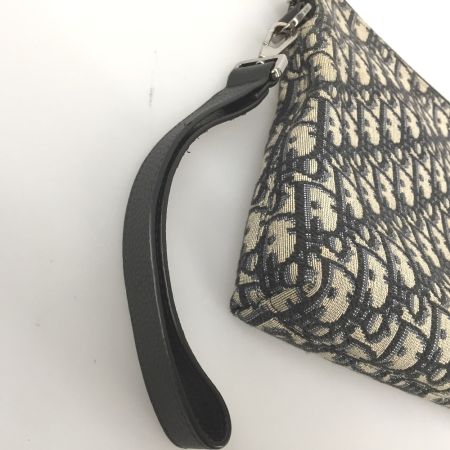  Christian Dior クリスチャンディオール セカンドバッグ トロッターライン  内ポケット仕切り破損 クラッチバッグ ネイビー